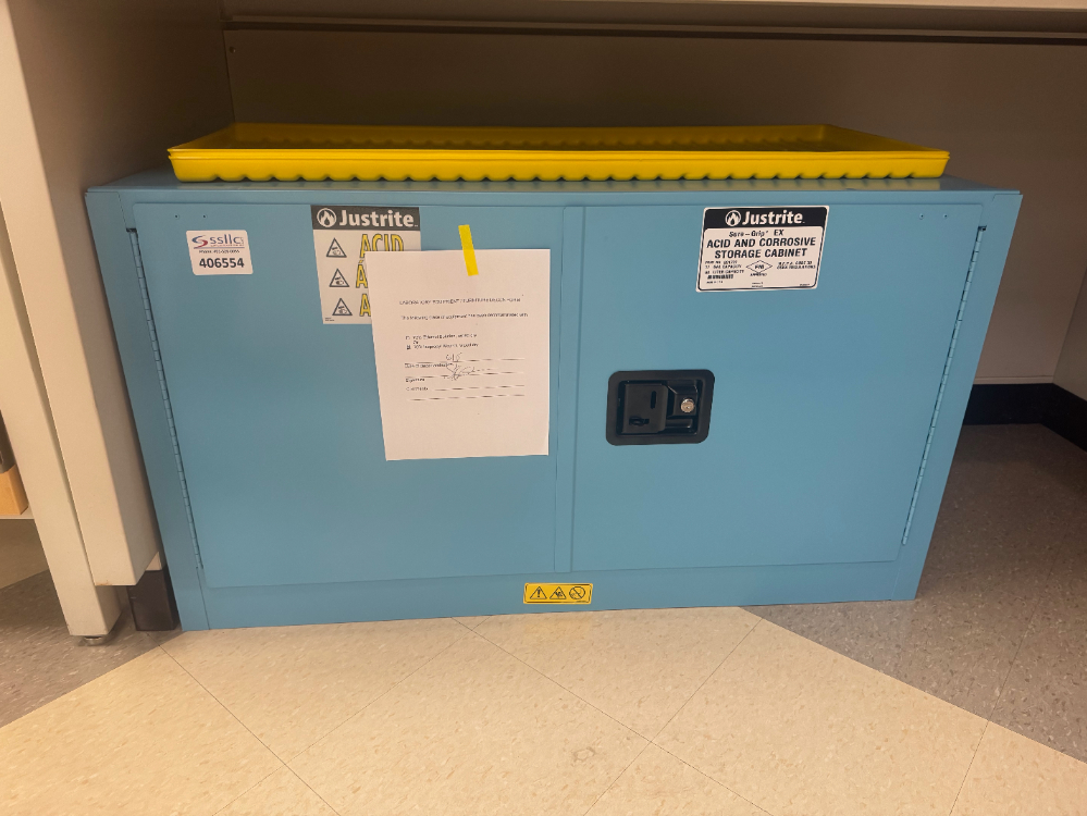 Image of Justrite Sure-Grip EX 17 Gallon Acid and Corrosive Storage Cabinet
